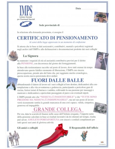 Certificato Pensionamento-Lei