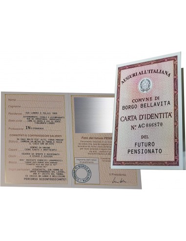 Carta Identità Pensionato Personalizzata