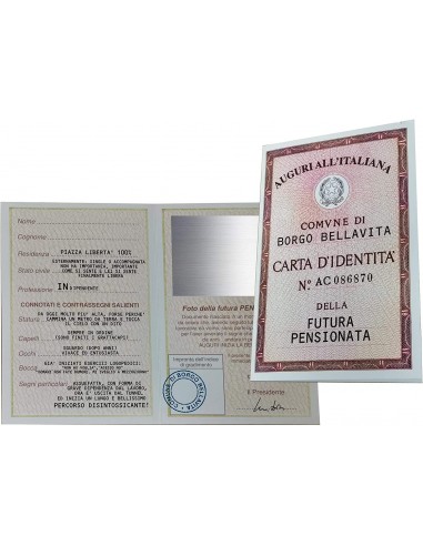 Carta Identità Pensionata Personalizzata