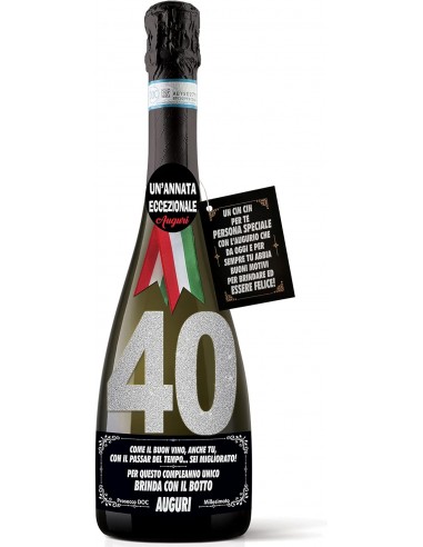 Bottiglia Prosecco 40 anni-Lui