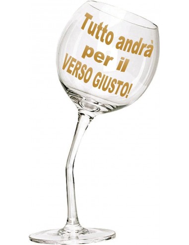 Calice storto-Bicchiere Compleanno