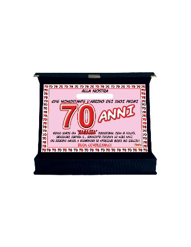 Targa premio 70 anni Lei-Personalizzata