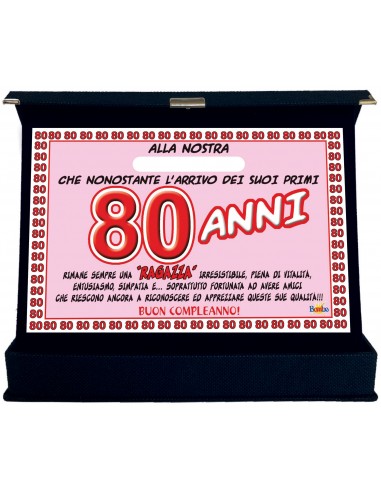 Targa premio 80 anni Lei-Personalizzata