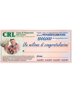 Maxi biglietto Assegno...