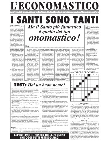Giornale Onomastico Personalizzato