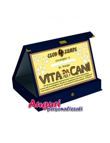 Targa Amante cani Personalizzata