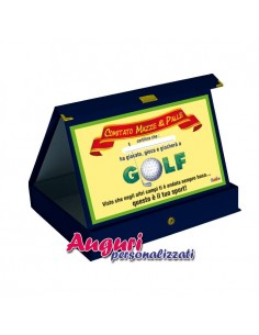 Targa premio per il golfista