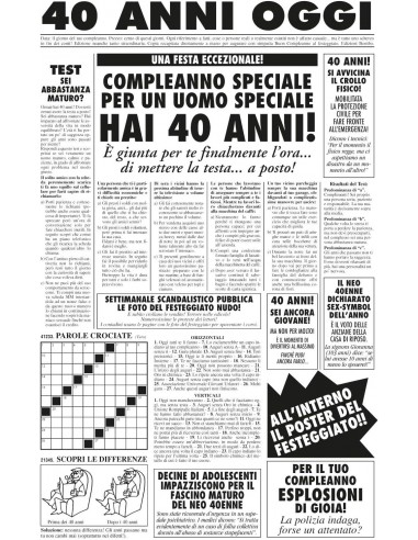 Giornale 40 anni Lui