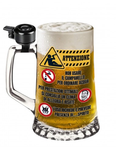 Boccale con campanello Attenzione