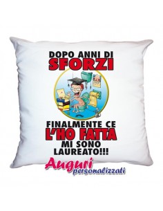 Cuscino laurea sforzi amico...