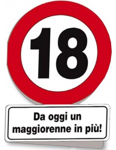 Biglietto segnale-Auguri 18...