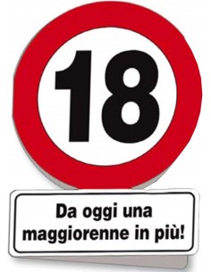 Biglietto segnale-Auguri 18...