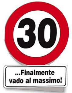 Biglietto segnale-Auguri 30...