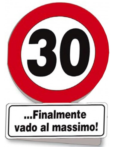 Biglietto segnale-Auguri 30 anni