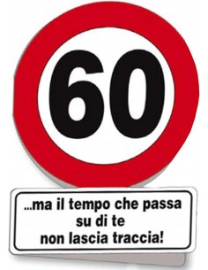 Biglietto segnale-Auguri 60...