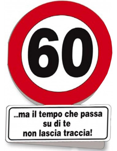 Biglietto segnale-Auguri 60 anni