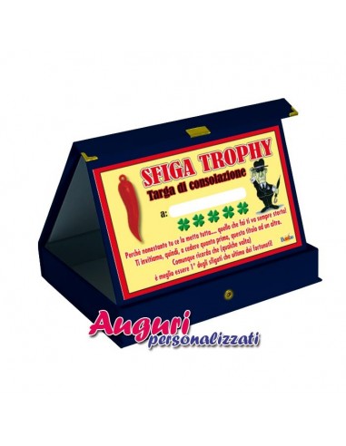 Targa premio con applicazione-Antisfiga