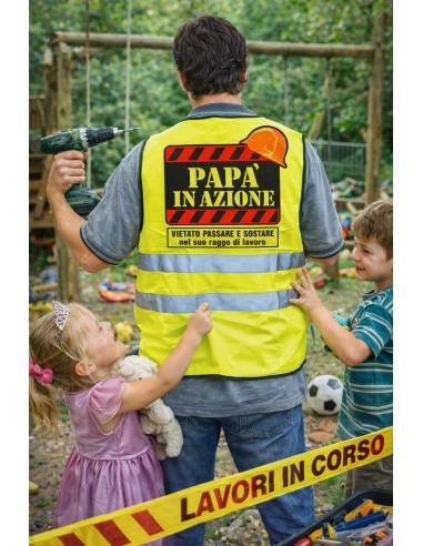 Gilet giallo fluo-Papa'