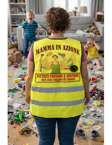 Gilet giallo fluo-Mamma