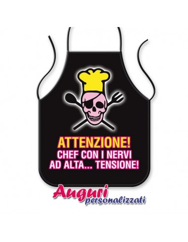 Grembiule da cucina attenzione