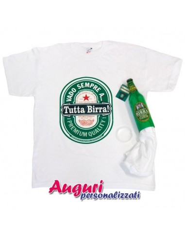 T-shirt in bottiglia- A tutta birra