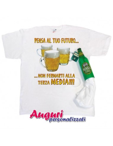 Maglietta in bottiglia pensa al tuo...
