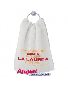 Asciugamano ricamato-Laurea